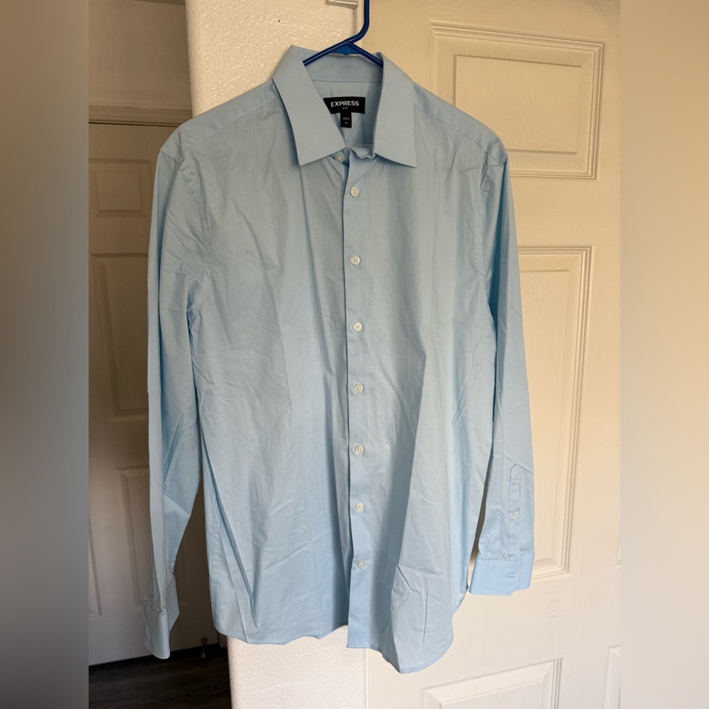 Express Men's Sky Blue Dress Shirt